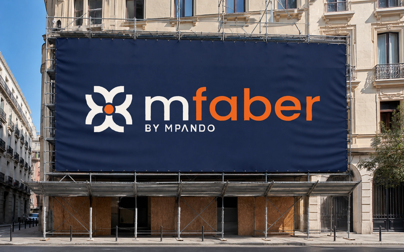 Synthetic concept visual of a possible MFABER project façade banner